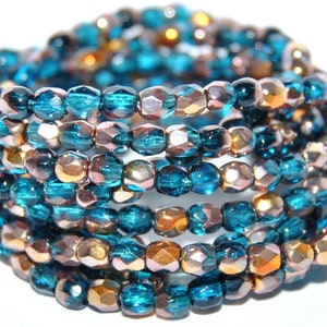 Fire Polished Faceted Glass Beads Round, 3 mm