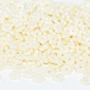 1200 Stück Vergissmeinnicht Blumen Perlen 5 mm, Glas, Tschechische Republik