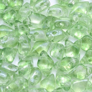 DiamonDuo 2-hole Beads Rhombus Gemduo, 5 x 8 mm, Czech Glass Beads