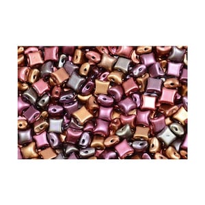 WibeDuo 2-hole Beads Star Cross, 8 x 8 mm, Czech Glass Beads