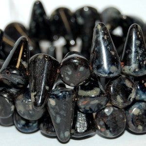 Pressed Spike glass beads thorn, 28 x 10 mm, Czech Crystal Glass Beads