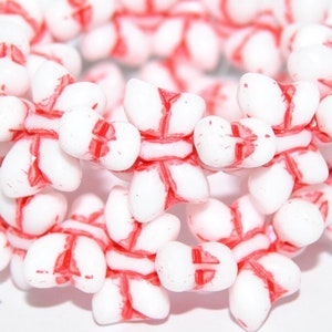 Simple Butterfly Pressed Glass Beads, 20 x 12 mm, Czech Crystal Glass Beads