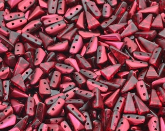 Vexolo 2-hole Triangle Beads, 5 x 8 mm, Czech Glass Beads