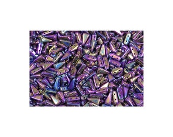 Vexolo 2-hole Triangle Beads, 5 x 8 mm, Czech Glass Beads