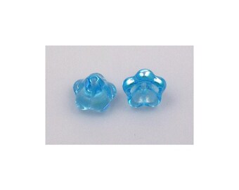 Flower Bell Beads, 11 x 13 mm, Czech Glass Beads