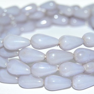 Czech Glass Pressed Beads Pear, 15 x 8 mm