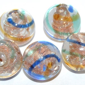 Rouns Ball Lampwork Glass Handmade beads, 14 mm, Czech Crystal Glass Beads