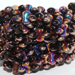 Bone Bow Pressed Glass Beads, 6 x 9 mm, Czech Crystal Glass Beads