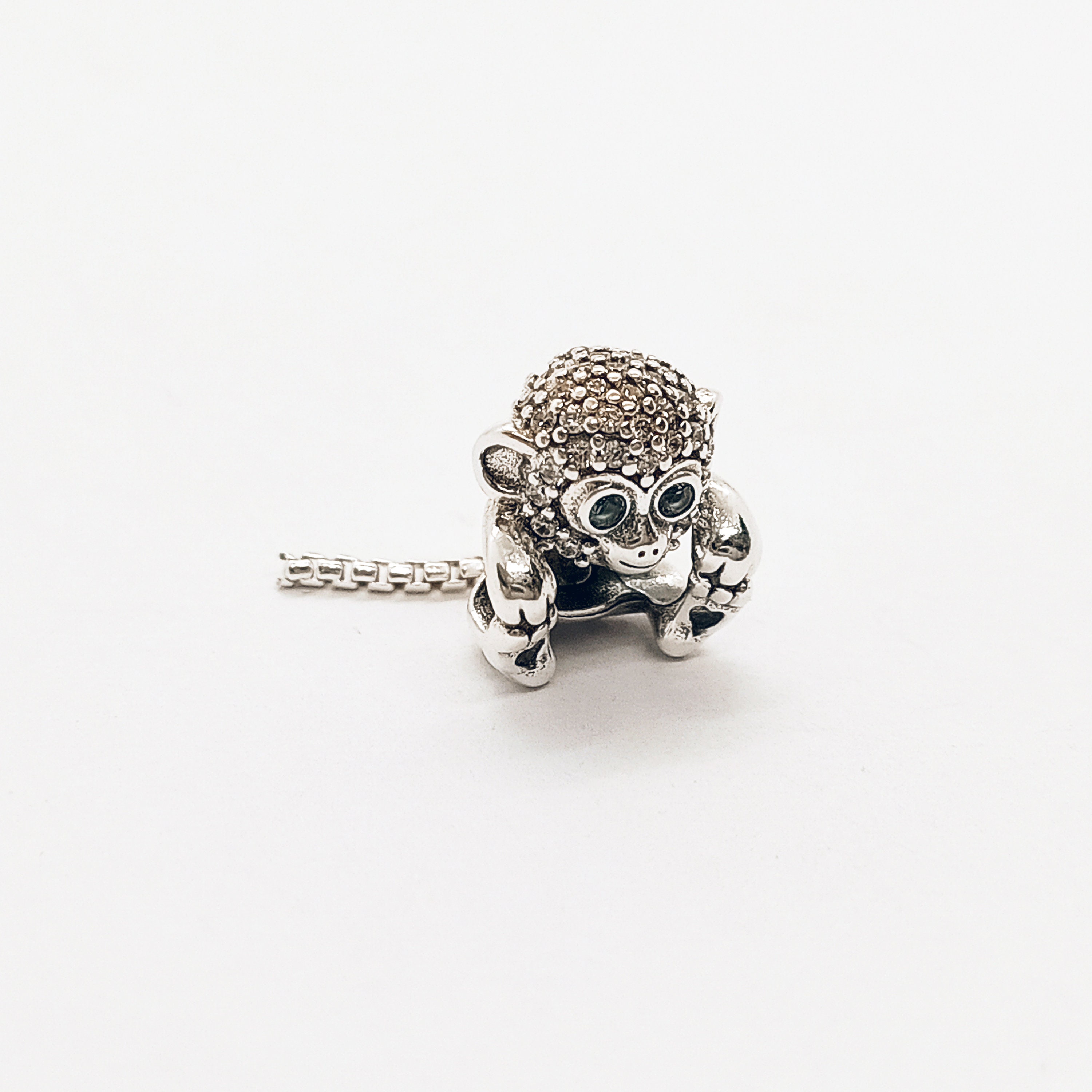 Pandora Silver Pave Monkey Charm Etsy UK