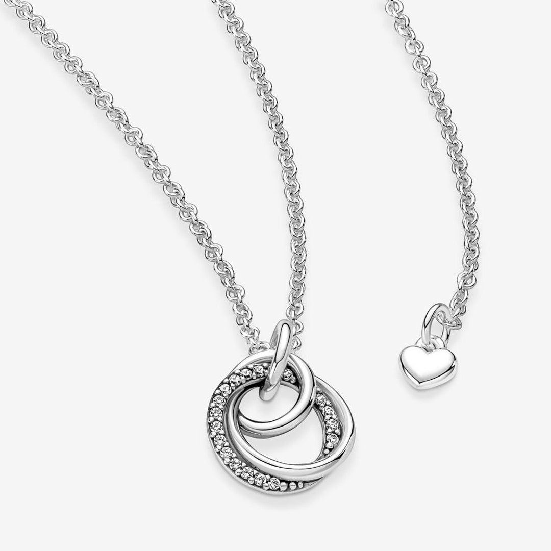 PANDORA Layered Heart PANDORA Rose Necklace - Size: 19.7 inches - 388083-50  | Groupon