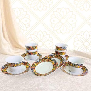 12-Pieces Sebab Coffee Cup Set | Traditional Eritrean & Ethiopian Style