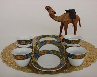 12 Pcs Tebab Cup & Saucer / 12 Pcs Tebab Coffee Cup Set