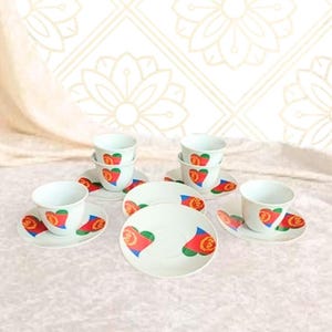 12 Pieces Eritrean Coffee Cup Set | Traditional & Cultural Habesha Coffee Ceremony