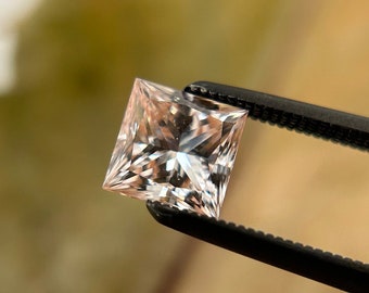 0.69 Carat Pink Princess Lab Grown Diamond / Pink Colored Lab Created Diamond / Princess Diamond For Engagement Ring / Diamonds For Her