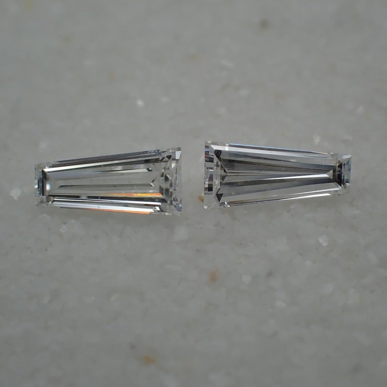 Tapper Lab Grown Diamond Tapper Cut Diamond , CVD Lab Created Diamond For Drop Earring For Hoop Diamond Earring For Customization diamond image 8