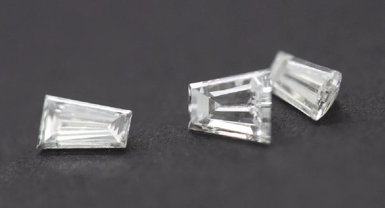 Tapper Lab Grown Diamond Tapper Cut Diamond , CVD Lab Created Diamond For Drop Earring For Hoop Diamond Earring For Customization diamond image 2