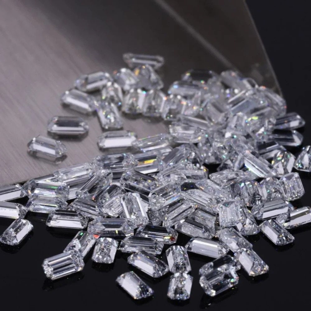 Baguette Cut Diamond Etsy Australia