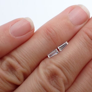 Tapper Lab Grown Diamond Tapper Cut Diamond , CVD Lab Created Diamond For Drop Earring For Hoop Diamond Earring For Customization diamond image 7