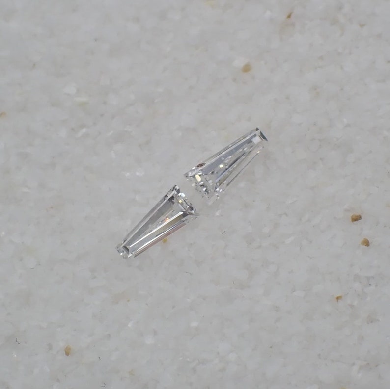 Tapper Lab Grown Diamond Tapper Cut Diamond , CVD Lab Created Diamond For Drop Earring For Hoop Diamond Earring For Customization diamond image 5