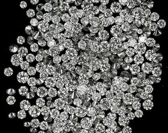 1,30 mm mm 6 piezas Diamante redondo de corte brillante Diamante suelto cultivado en laboratorio Diamante blanco Piedra preciosa Diamante de calidad para fabricación de joyas DEF y VVS-VS