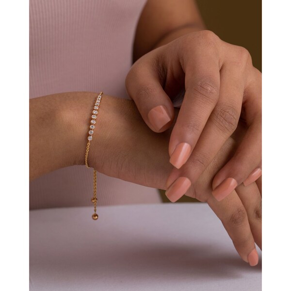 Lab Diamond Bracelet Etsy