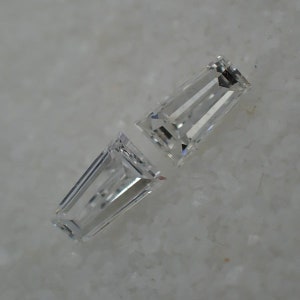 Tapper Lab Grown Diamond Tapper Cut Diamond , CVD Lab Created Diamond For Drop Earring For Hoop Diamond Earring For Customization diamond image 3