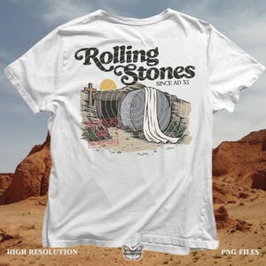 Rolling Stones PNG – Christian Resurrection Tomb, Christian Easter, Empty Tomb PNG, He is Risen Design for Easter Sublimation, T-Shirts