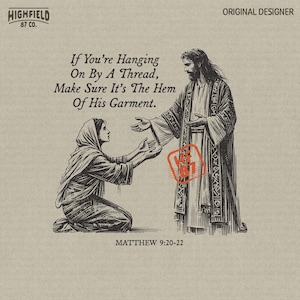 Faith Hem Garment PNG, Christian Bible Verse Shirt Design (Digital Download)