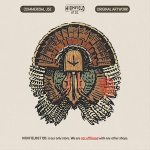 Turkey Hunting PNG: Wild Turkey Fan Gobbler Graphic, Vintage Turkey Hunter Shirt Digital Download
