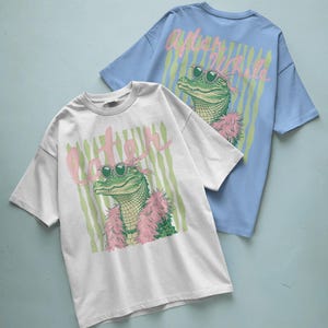 funny alligator png wearing sunglasses and feather scarf girly summer design for tshirt sublimation digital file