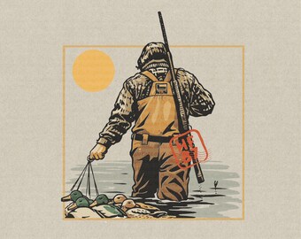 Duck Hunter Waders PNG, Vintage Waterfowl Hunting Art (Digital Download)