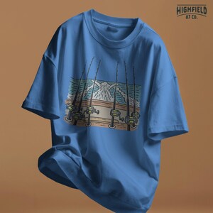 Offshore fishing rods PNG illustration for sportfishing shirts and saltwater fishing designs