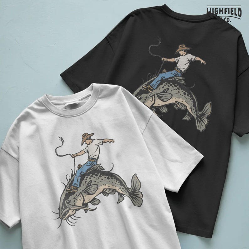 Cowboy Riding Catfish PNG, Funny Fishing Western Design, Rodeo Cowboy ...