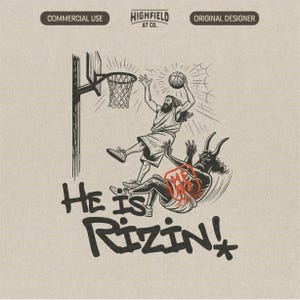 Funny Christian Easter PNG, Basketball Jesus Dunk (Digital Download)