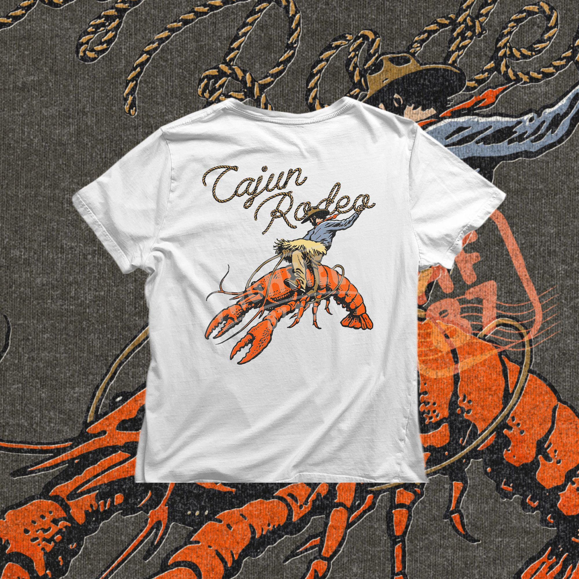 Cajun Rodeo Crawfish PNG Funny Cowboy Design, Cowboy Riding Crawfish ...