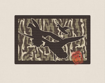 Duck Hunting PNG, Flying Ducks Camo Shirt Design, Waterfowl Hunting Season Digital Download for Hunters