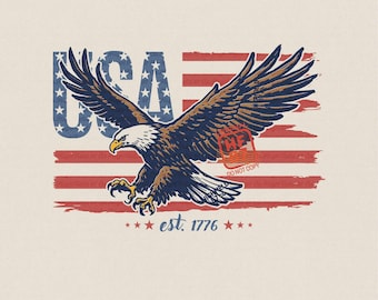 Bald Eagle USA PNG patriottische Amerikaanse vlag 4 juli Amerika 250 Independence Day Shirt Design digitale download