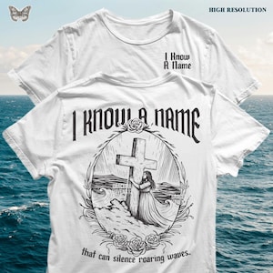 I Know A Name PNG | Christian Worship Song PNG | Brandon Lake Inspired Cross Design | Faith-Based Sublimation Digital Download for Apparel