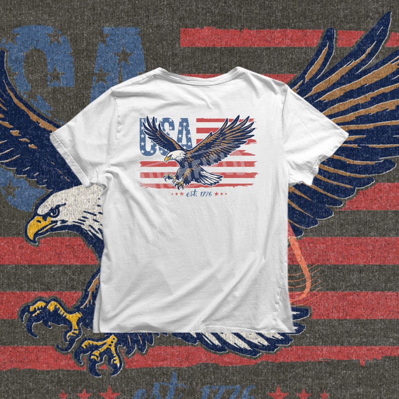 Bald Eagle USA PNG Patriotic American Flag 4th of July America 250 ...