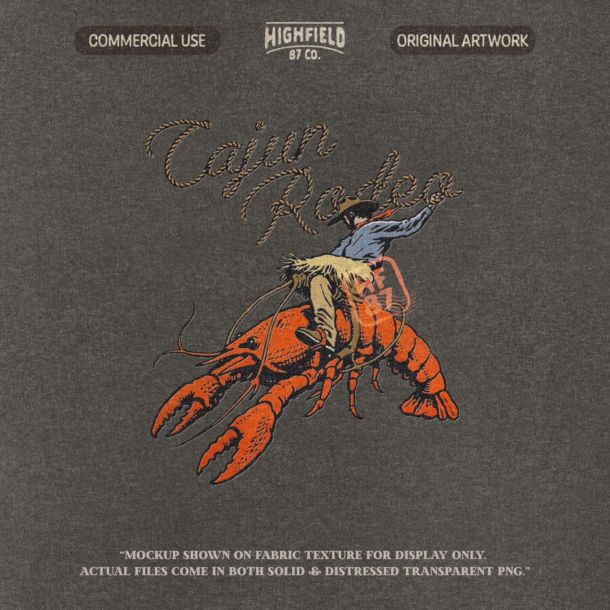Cajun Rodeo Crawfish PNG Funny Cowboy Design, Cowboy Riding Crawfish ...