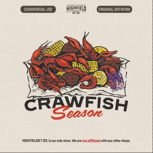 Saison des écrevisses PNG, conception d'ébullition de fruits de mer de Louisiane, chemise de fête d'été (téléchargement numérique)