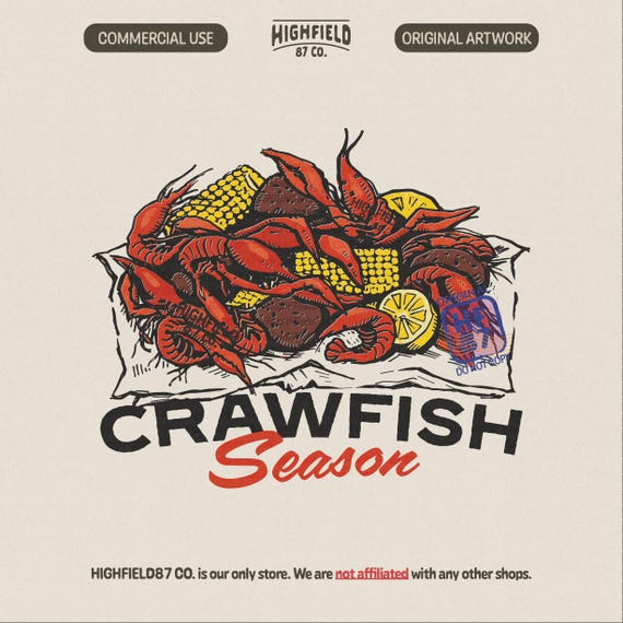 Crawfish Season PNG, Louisiana Seafood Boil Design, Summer Party Shirt (Digital Download)