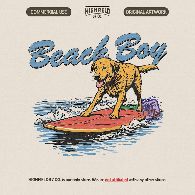 golden retriever surfing on red surfboard beach boy design funny surfing dog png for summer shirt