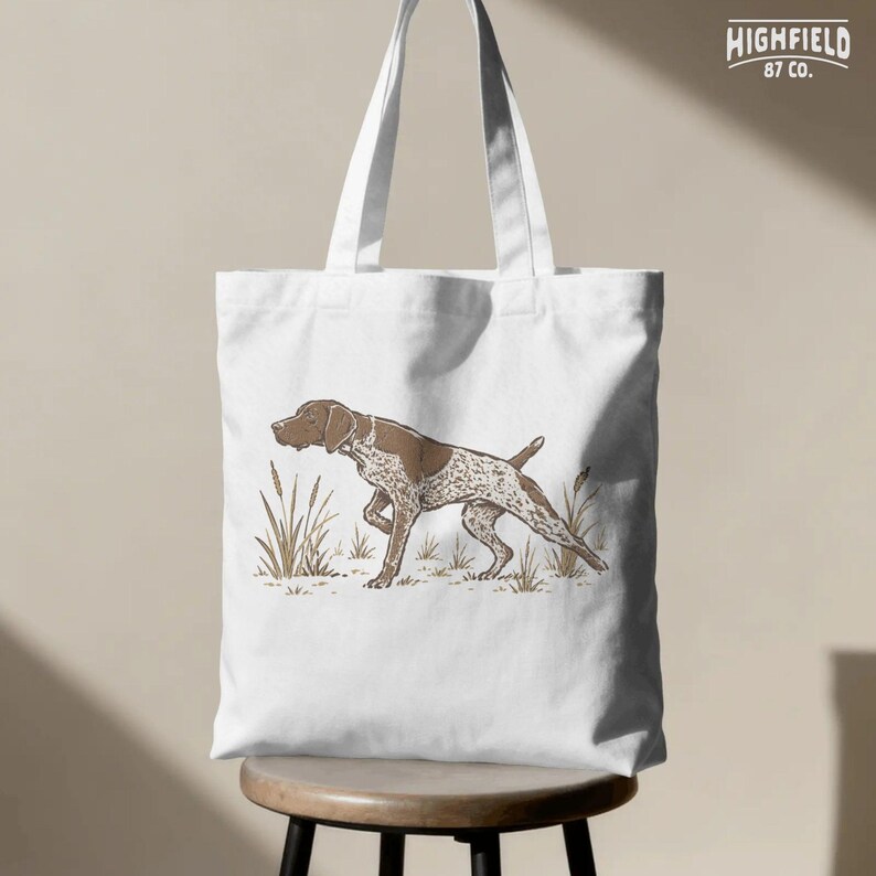 Digital download PNG featuring German Shorthaired Pointer artwork for hunting dog shirts, bird dog gifts, and upland hunter apparel.