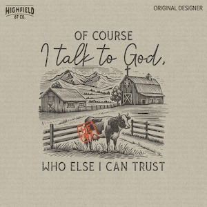 Vaca e celeiro em fazenda cristã PNG, design para sublimação (download digital)