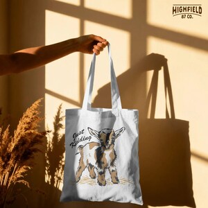 Farm goat PNG with a cute baby goat illustration and humorous wording, designed for goat lover gifts, animal shirt graphics, and digital download use.