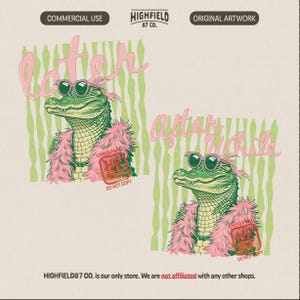 later gator png funny alligator wearing sunglasses and pink feather boa trendy girly shirt design summer digital download