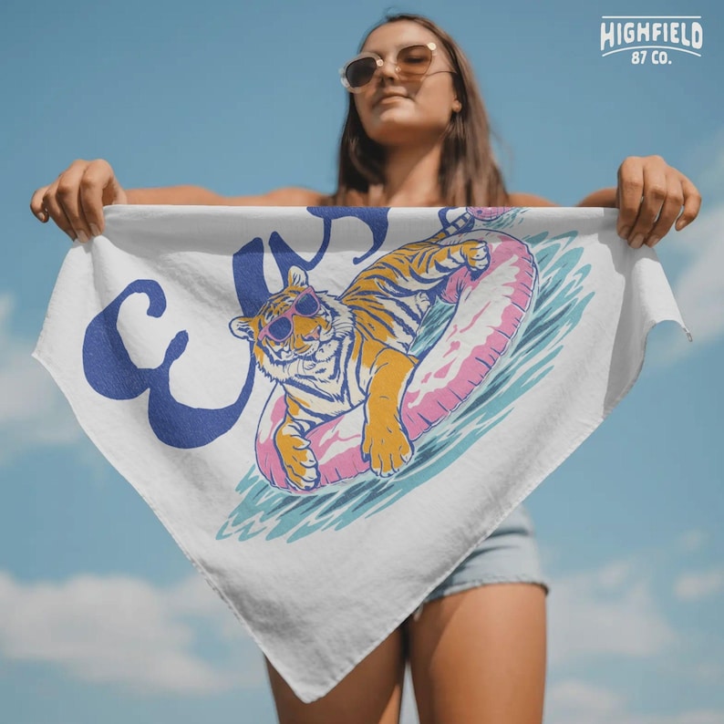 easy tiger vibe png funny cool tiger floating in water sunglasses summer shirt graphic digital download