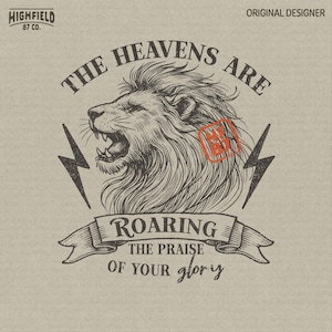 Roaring Lion Bible Verse PNG, Christian Shirt Design (Digital Download) image 1