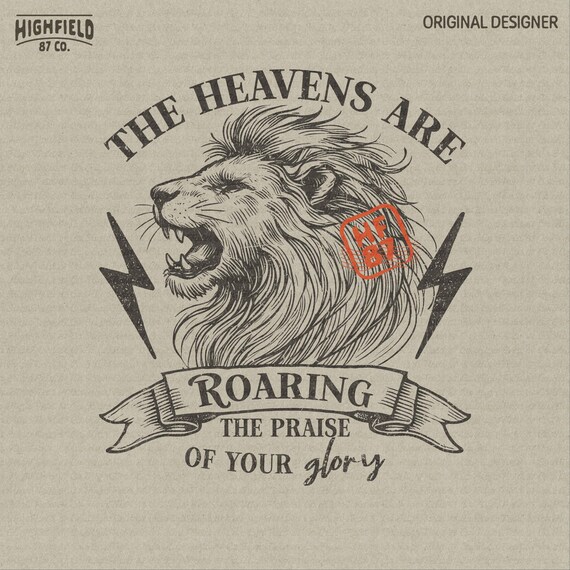 Roaring Lion Bible Verse PNG, Christian Shirt Design (Digital Download)